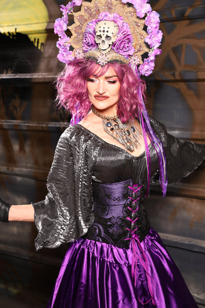 15. Petite Wench in Black & Purple Medallion - THE HEXES, HEMS & HYSTERIA COLLECTION