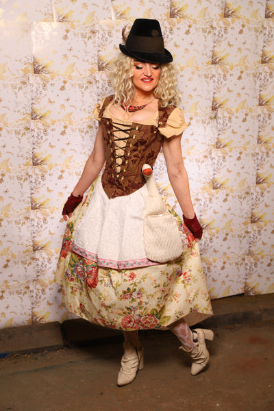 11. Oktoberfest Set #11: Elizabethan Corset + Hobbit Tulip Skirt + Apron *blouse sold separately* - Oktoberfest Sets Collection
