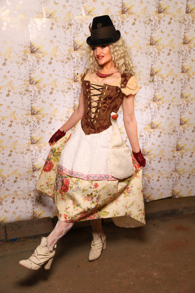 11. Oktoberfest Set #11: Elizabethan Corset + Hobbit Tulip Skirt + Apron *blouse sold separately* - Oktoberfest Sets Collection