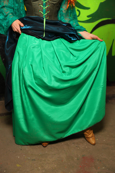Tulip Skirt in Play-Dough Green - "Siren's Shanties" Collection