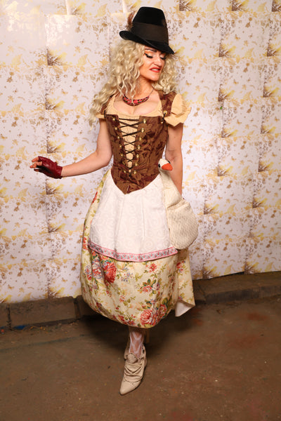 11. Oktoberfest Set #11: Elizabethan Corset + Hobbit Tulip Skirt + Apron *blouse sold separately* - Oktoberfest Sets Collection