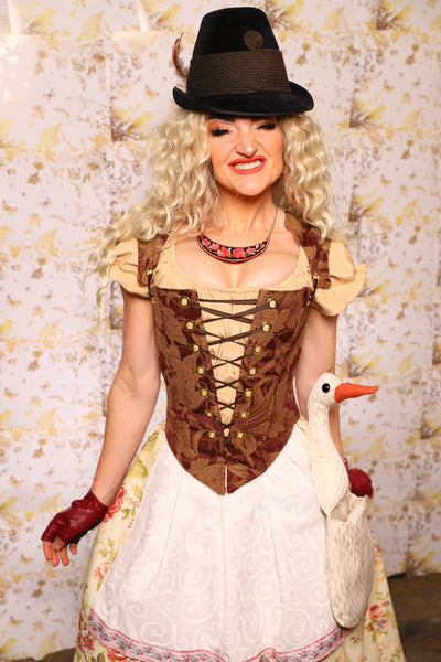 11. Oktoberfest Set #11: Elizabethan Corset + Hobbit Tulip Skirt + Apron *blouse sold separately* - Oktoberfest Sets Collection