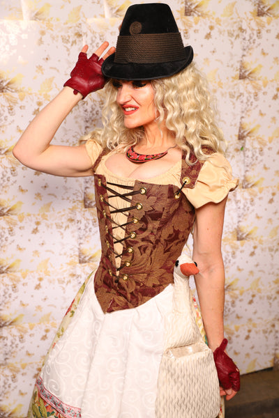 11. Oktoberfest Set #11: Elizabethan Corset + Hobbit Tulip Skirt + Apron *blouse sold separately* - Oktoberfest Sets Collection