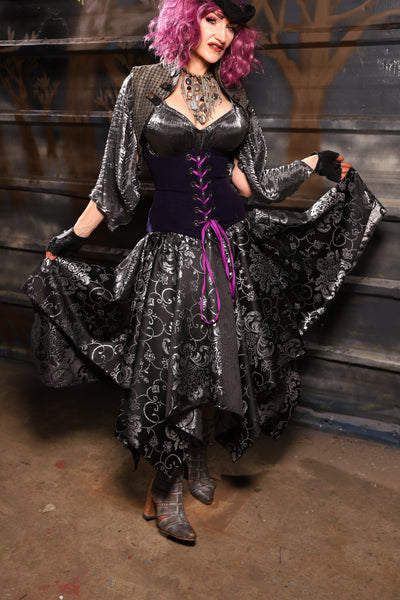 36. Fairy Skirt in Sterling Night Filigree - THE HEXES, HEMS & HYSTERIA COLLECTION