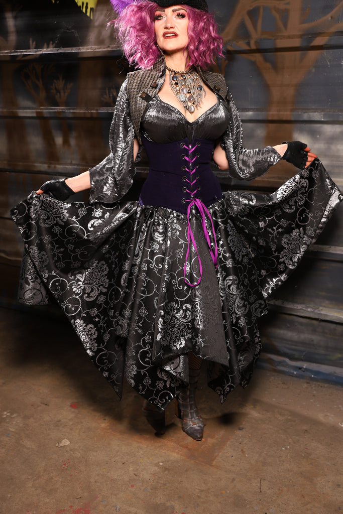 36. Fairy Skirt in Sterling Night Filigree - THE HEXES, HEMS & HYSTERIA COLLECTION