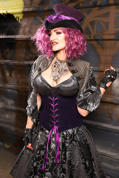 14. Petite Wench in Blackberry Jam Velvet - THE HEXES, HEMS & HYSTERIA COLLECTION