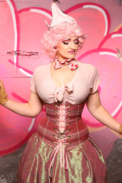 Wench Corset in Strawberries & Cream Plaid #56 - The Scrumptious Collection