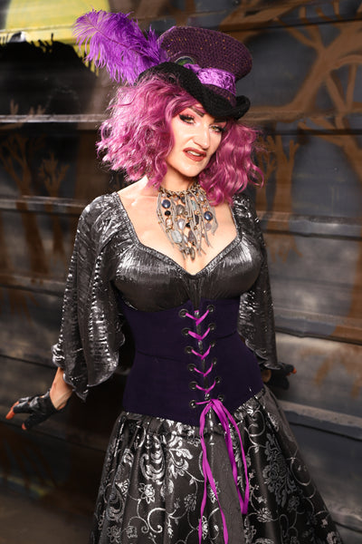 14. Petite Wench in Blackberry Jam Velvet - THE HEXES, HEMS & HYSTERIA COLLECTION