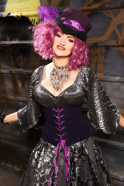 14. Petite Wench in Blackberry Jam Velvet - THE HEXES, HEMS & HYSTERIA COLLECTION