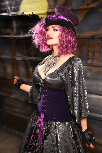 14. Petite Wench in Blackberry Jam Velvet - THE HEXES, HEMS & HYSTERIA COLLECTION