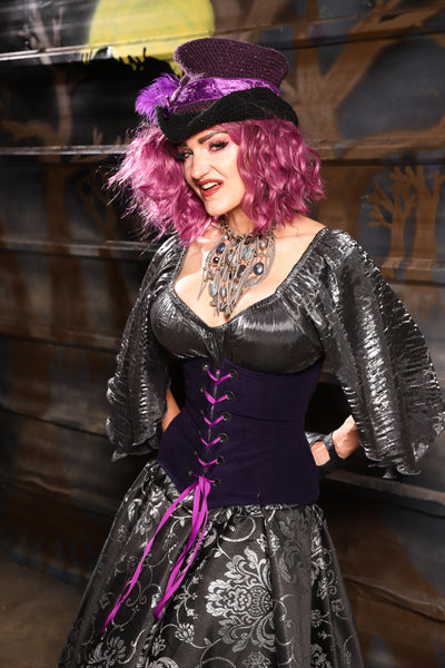 14. Petite Wench in Blackberry Jam Velvet - THE HEXES, HEMS & HYSTERIA COLLECTION