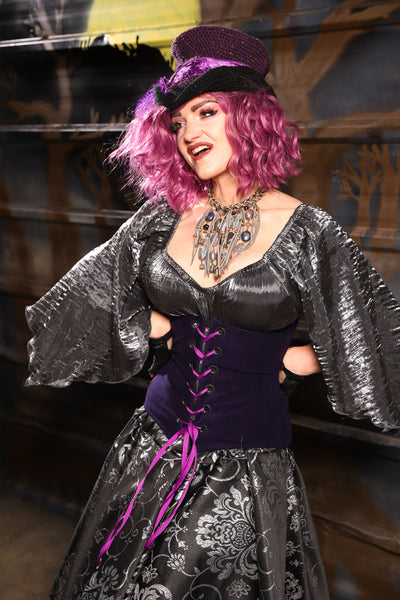14. Petite Wench in Blackberry Jam Velvet - THE HEXES, HEMS & HYSTERIA COLLECTION