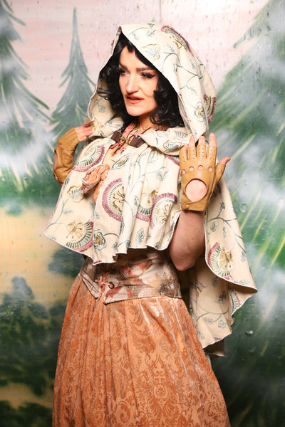 Long Shawl Coat Cloak In Smitten Embroidery- Day 9 of 12 Days of Christmas