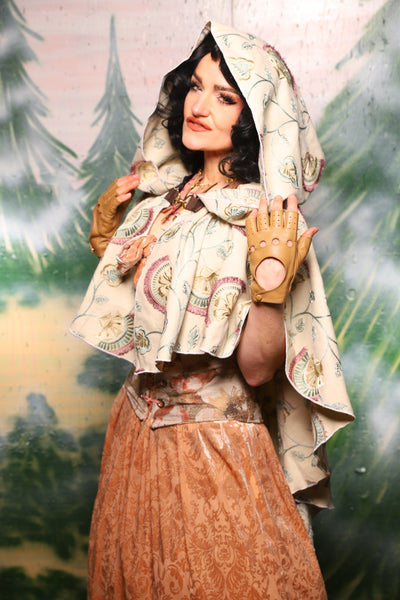 Long Shawl Coat Cloak In Smitten Embroidery- Day 9 of 12 Days of Christmas