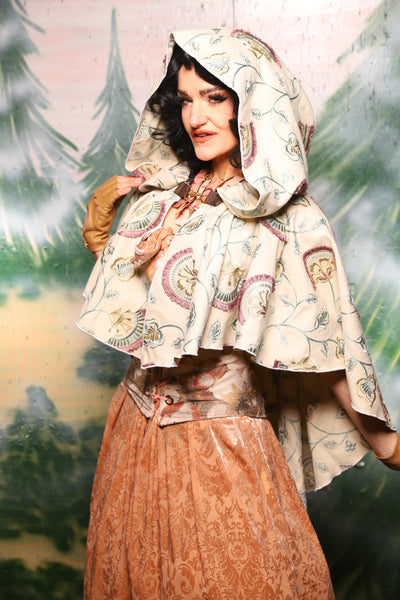 Long Shawl Coat Cloak In Smitten Embroidery- Day 9 of 12 Days of Christmas