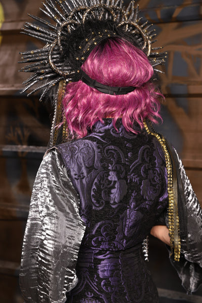 11. Sgt. Pepper Vest in Black & Purple Medallion - THE HEXES, HEMS & HYSTERIA COLLECTION