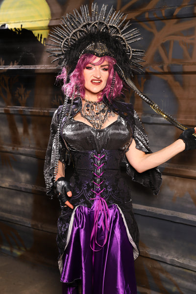 01. PETITE Siren in Black & Purple Medallion - THE HEXES, HEMS & HYSTERIA COLLECTION