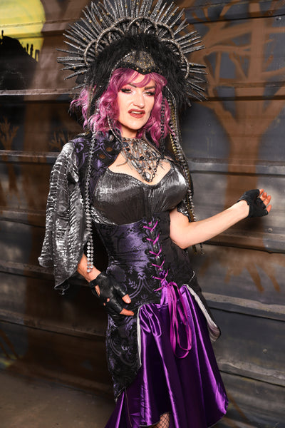01. PETITE Siren in Black & Purple Medallion - THE HEXES, HEMS & HYSTERIA COLLECTION