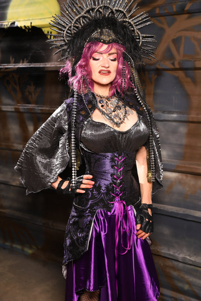 01. PETITE Siren in Black & Purple Medallion - THE HEXES, HEMS & HYSTERIA COLLECTION