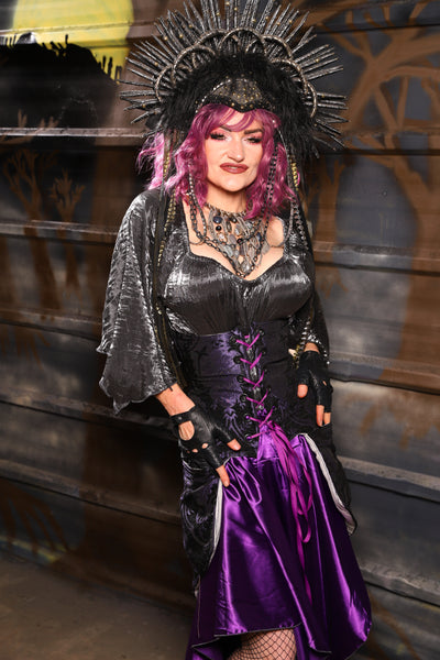 01. PETITE Siren in Black & Purple Medallion - THE HEXES, HEMS & HYSTERIA COLLECTION