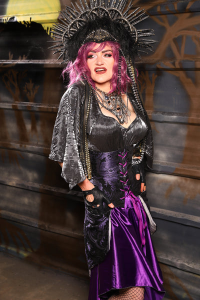 01. PETITE Siren in Black & Purple Medallion - THE HEXES, HEMS & HYSTERIA COLLECTION