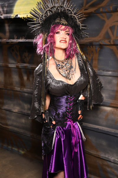 01. PETITE Siren in Black & Purple Medallion - THE HEXES, HEMS & HYSTERIA COLLECTION