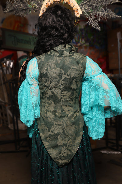 07. Artemis Underbust Corset in Forest Scroll - The Artemis Collection