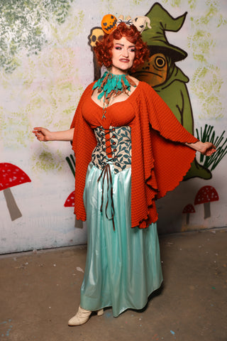 Tulip Skirt in Tideglass Mint Shiny Satin - Spooky Saturday Part 3