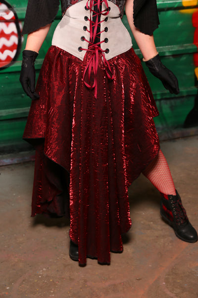 Crescent Skirt in Crimson Shimmer - The "Belsnickel's Beauty" Collection