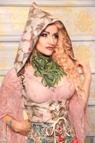 Cropped Vixen w/Hood in Blush Bouquet & Cropped Dapper Vixen in Camila Floral - The "Peony Petals" Collection