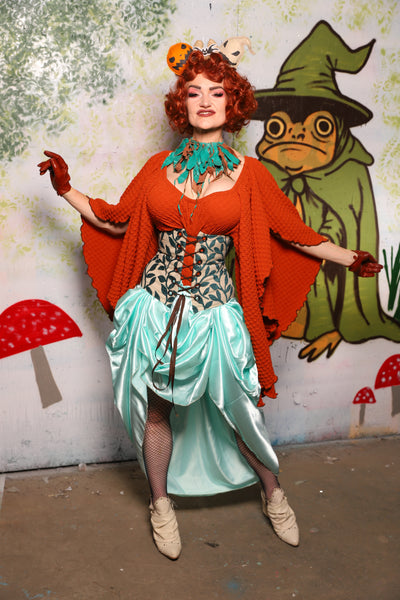 Tulip Skirt in Tideglass Mint Shiny Satin - Spooky Saturday Part 3