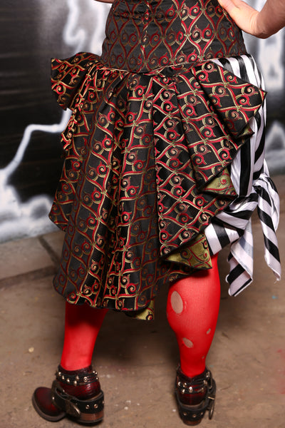 Detachable Peplum Ruffle in Freakshow Jacquard - The Crackerjack Surprise Collection