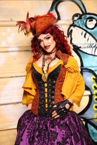 09. Buccaneer Overbust Corset in Rustwater - The Bucc Stops Here! Collection