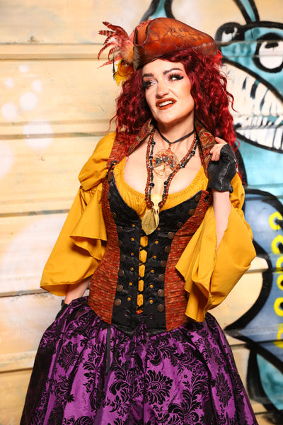 Buccaneer Overbust Corset in Rustwater - The Bucc Stops Here! Collection
