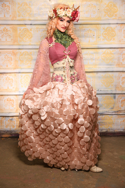 Tulip Skirt in Pearl Petals - The "Peony Petals" Collection