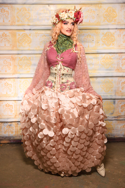 Tulip Skirt in Pearl Petals - The "Peony Petals" Collection