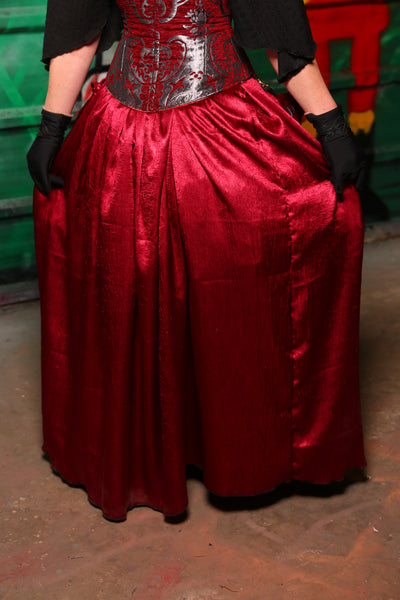 Tulip Skirt in Crushed Red - The "Belsnickel's Beauty" Collection