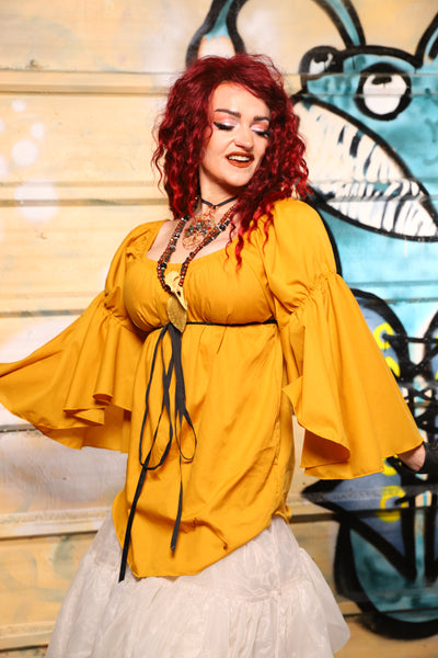 21. Flounce Blouse in Saffron - The Bucc Stops Here! Collection
