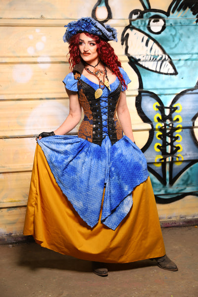 30. Tulip Skirt in Golden Rod Cotton - The Bucc Stops Here! Collection