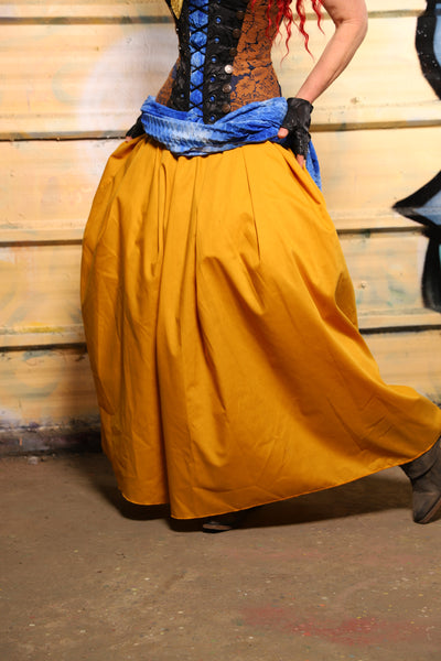 30. Tulip Skirt in Golden Rod Cotton - The Bucc Stops Here! Collection