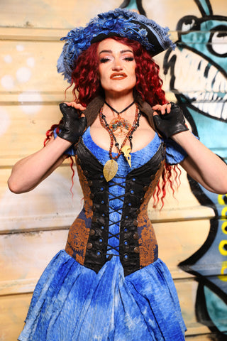 08. Buccaneer Overbust Corset in Midnight Box - The Bucc Stops Here! Collection