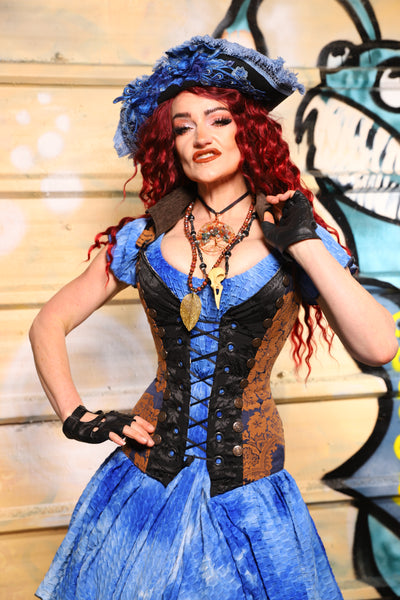 Buccaneer Overbust Corset in Midnight Box - The Bucc Stops Here! Collection