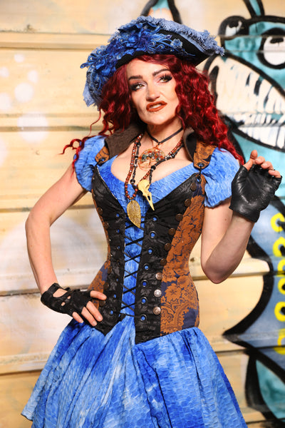 Buccaneer Overbust Corset in Midnight Box - The Bucc Stops Here! Collection