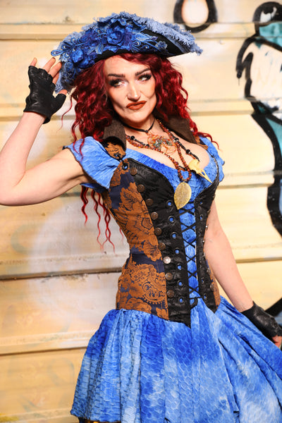 Buccaneer Overbust Corset in Midnight Box - The Bucc Stops Here! Collection