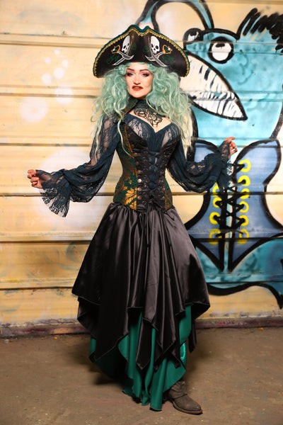 16. Fairy Skirt in Black Satin - The Bucc Stops Here! Collection