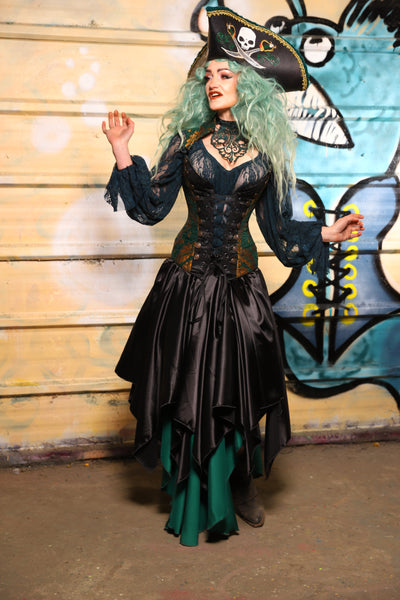 16. Fairy Skirt in Black Satin - The Bucc Stops Here! Collection