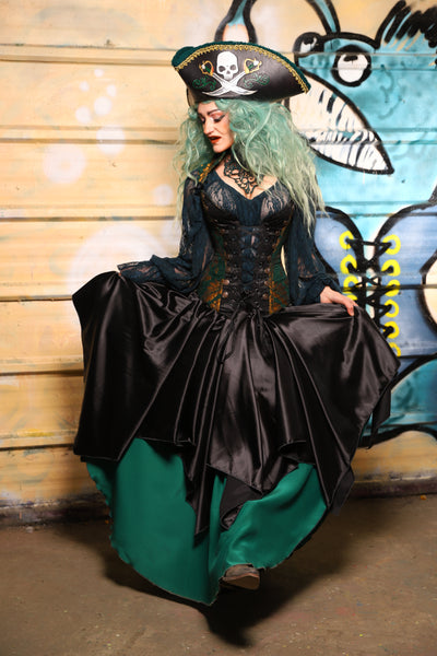 16. Fairy Skirt in Black Satin - The Bucc Stops Here! Collection