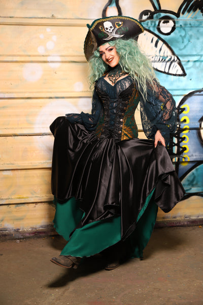 16. Fairy Skirt in Black Satin - The Bucc Stops Here! Collection