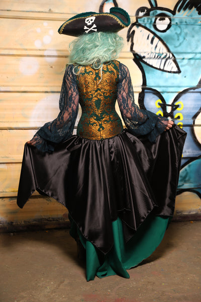 16. Fairy Skirt in Black Satin - The Bucc Stops Here! Collection