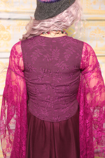 Cropped Marie Bodice in Ultra Violet Floral *PLEASE order by BUST Measurement, NOT waist!* - "Woke Up & Chose Violets" Collection